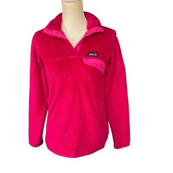 Patagonia Women's Snap T Retooled Pullover Fleece Hot Pink Size Small - Picture 1 of 7